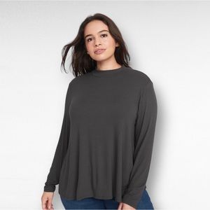 Old Navy Luxe Mock-Neck Long Sleeve Swing Top